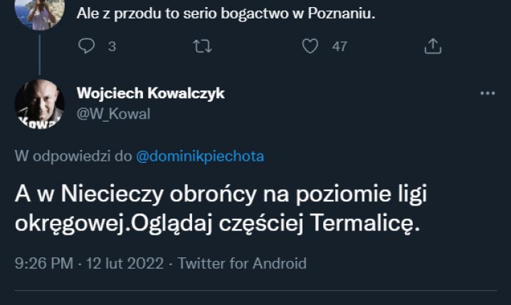Wojciech Kowalczyk podsumował defensywę Termaliki... :D